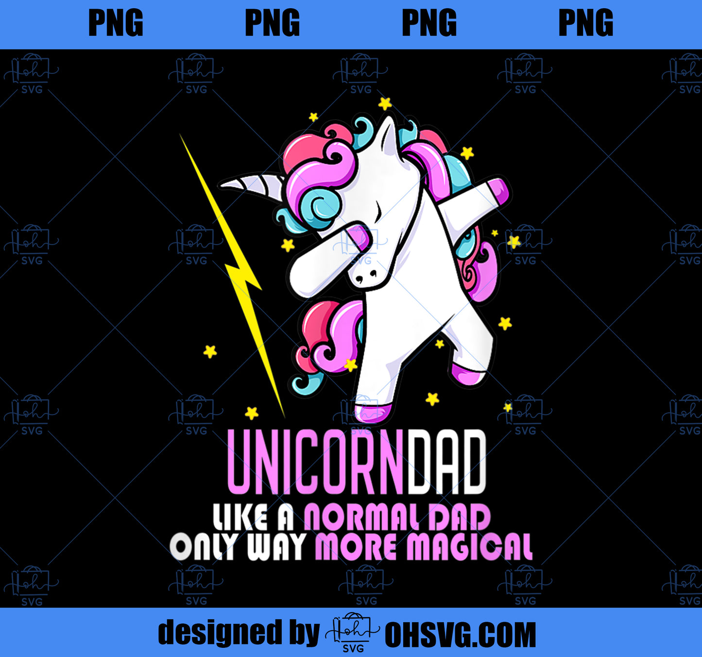 Mens Unicorn Dad Birthday Girl PNG, Magic Unicorn PNG, Unicorn PNG