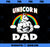 Mens Unicorn Dad T Shirt Rainbow Unicorns Gift PNG, Magic Unicorn PNG, Unicorn PNG