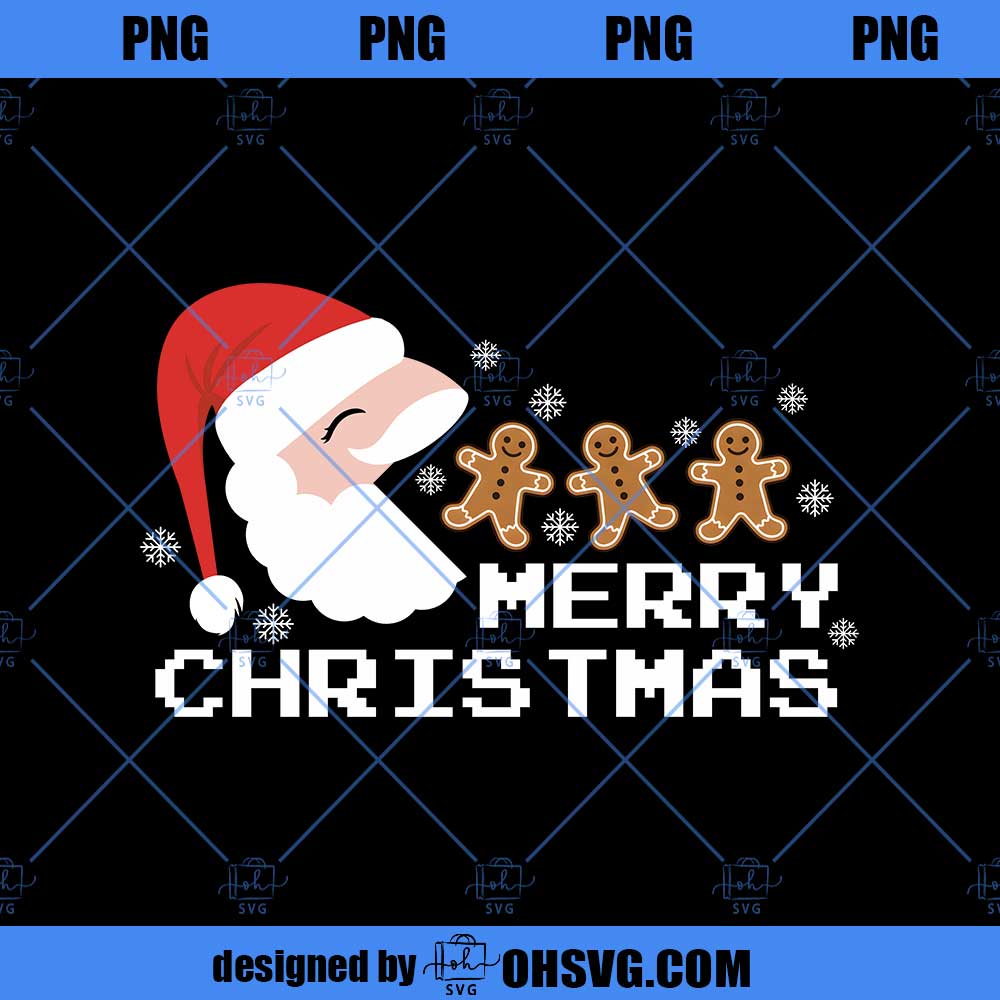 Merry Christmas Santa Pacman PNG, Pacman Santa Claus PNG, Funny Christmas PNG