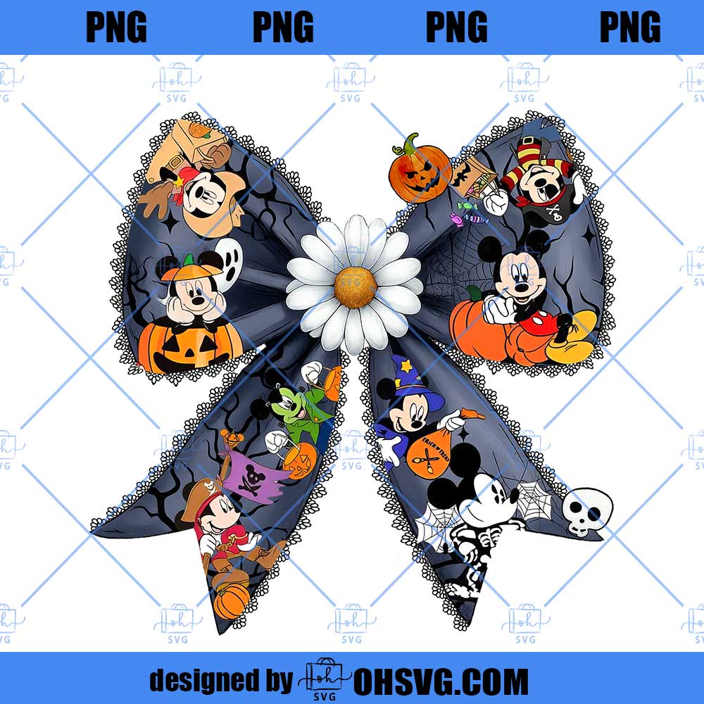 Mickey Halloween Bow Png Bundle, Mouses Cartoon Png