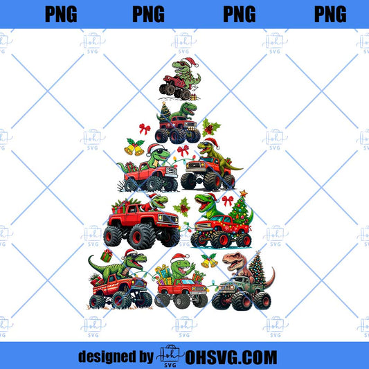Monster Truck Christmas PNG, Christmas Tree Cars PNG, Boys Xmas Png, Cute Kids Monster Truck Design, Holiday Gift For Boys, Digital File