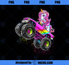 Monster Truck Unicorn Birthday Party Monster Truck Girl PNG, Magic Unicorn PNG, Unicorn PNG