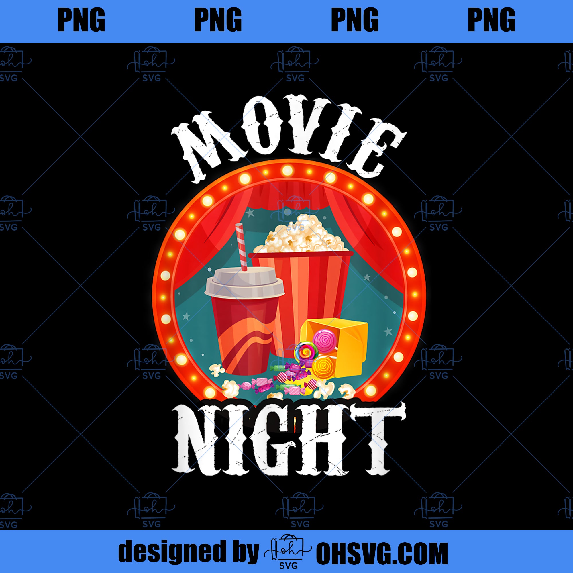 Movie Nigh Movie Party Shirt Movie Birthday PNG, Movies PNG, Movie Birthday PNG