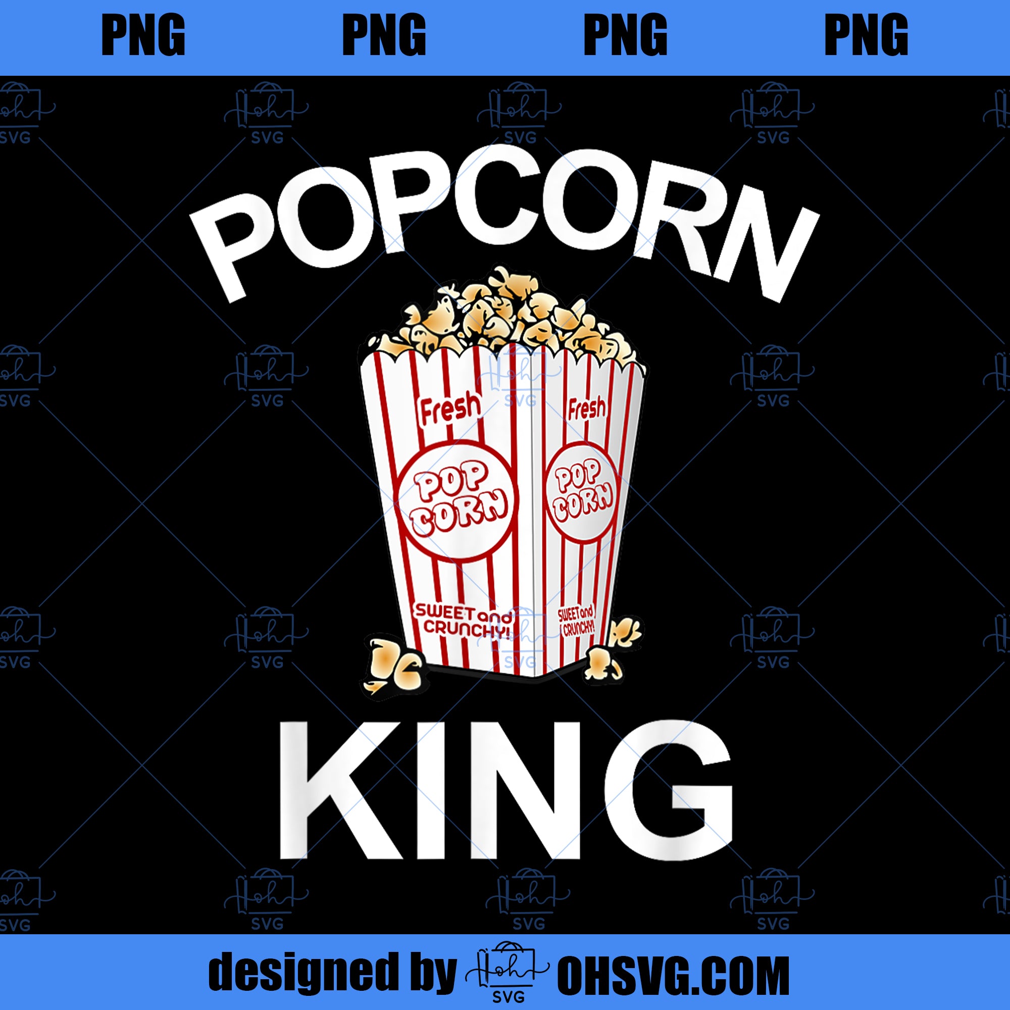 Movie Theater Popcorn King Popped Corn PNG, Movies PNG, Popcorn King PNG