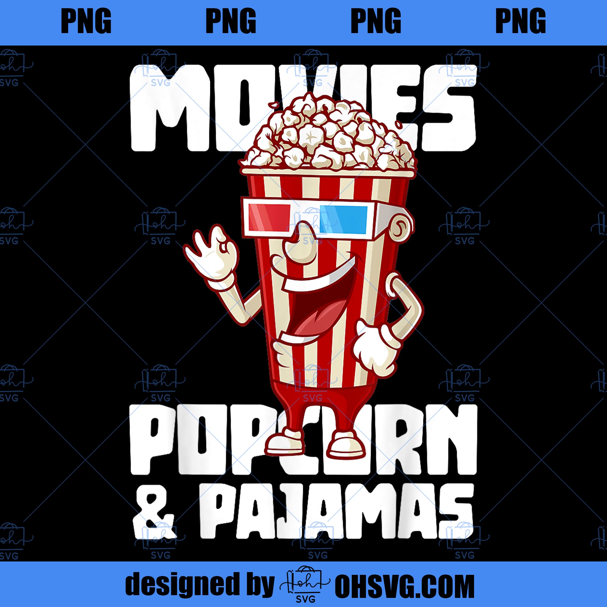 Movies Popcorn And Pajamas Popcorn PNG, Movies PNG, Pajamas Popcorn PNG