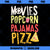Movies Popcorn Pajamas Pizza Fun Snack Food Birthday Gift PNG, Movies PNG, Pajamas Pizza PNG
