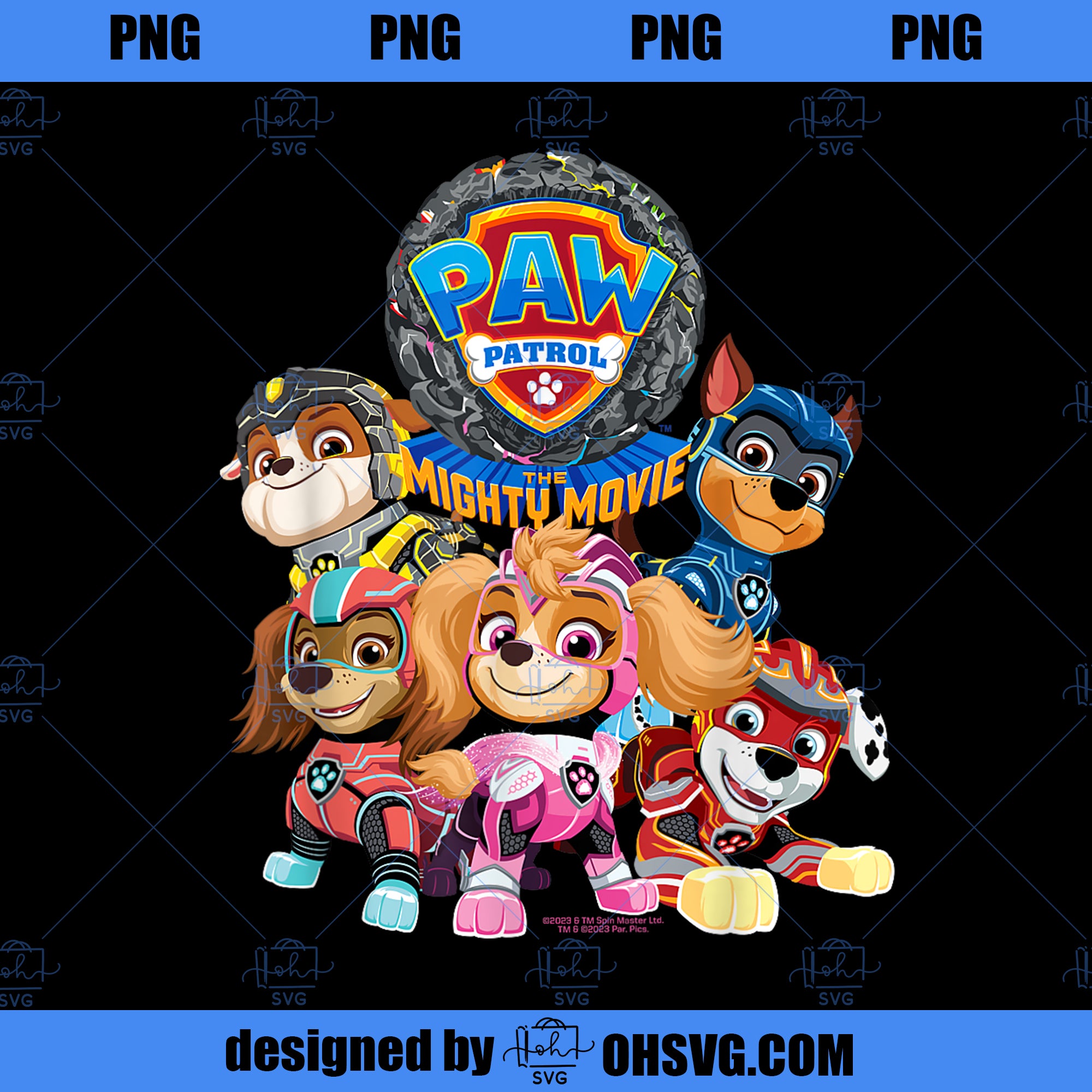 PAW Patrol The Mighty Movie Group PNG, Movies PNG, PAW Patrol  PNG