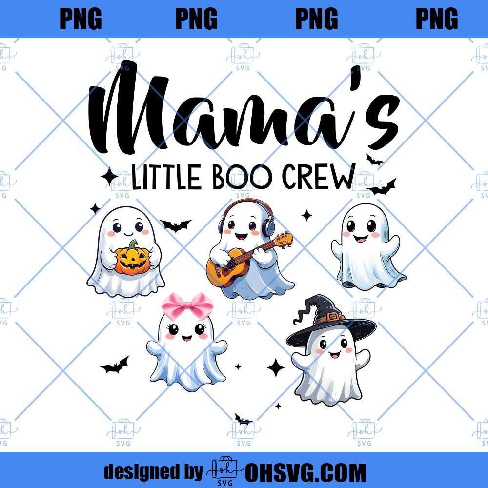 Personalized Mama's Little Boo Crew Ghost Family Metal Sign PNG, Personalized Halloween Family Sign, Halloween Gift for Family, Fall Halloween