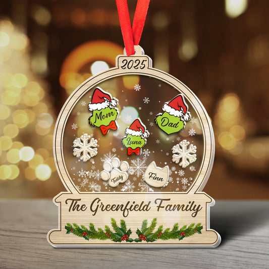 Personalized Family Christmas Ornament Png, Personalized Christmas Ornament, Family Members Ornament, Family Ornament