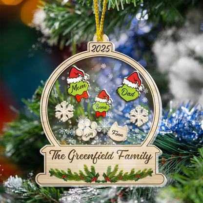Personalized Family Christmas Ornament Png, Personalized Christmas Ornament, Family Members Ornament, Family Ornament
