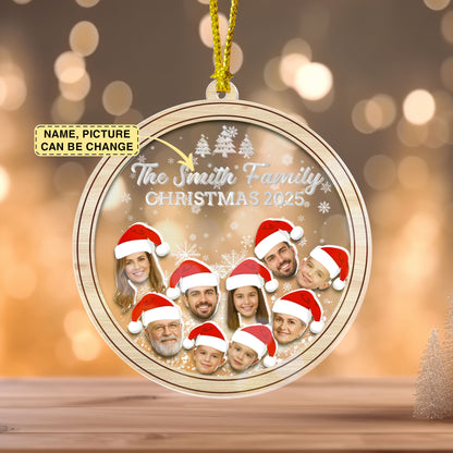 Personalized Family Christmas Shaker Ornament, Custom Family Name Ornament 2024, Gift For Christmas Family, Decor Xmas, Keepsake 2024