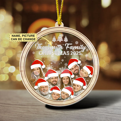 Personalized Family Christmas Shaker Ornament, Custom Family Name Ornament 2024, Gift For Christmas Family, Decor Xmas, Keepsake 2024