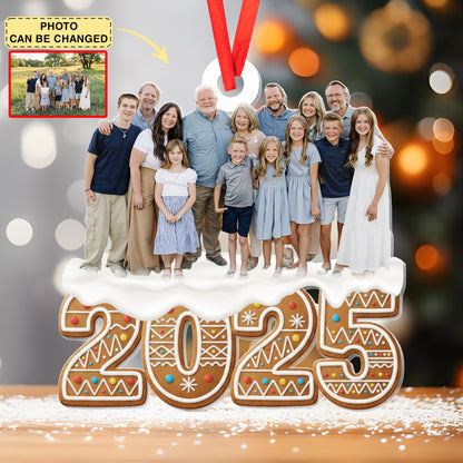 Custom Photo Family Ornament, Personalized Christmas Birthday Gifts For Mom, Dad, Brother, Sister, Kids, Family Keepsake
