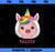 Pigicorn Pig Unicorn Shirt Girls Pig Gifts for Pig Lovers PNG, Magic Unicorn PNG, Unicorn PNG