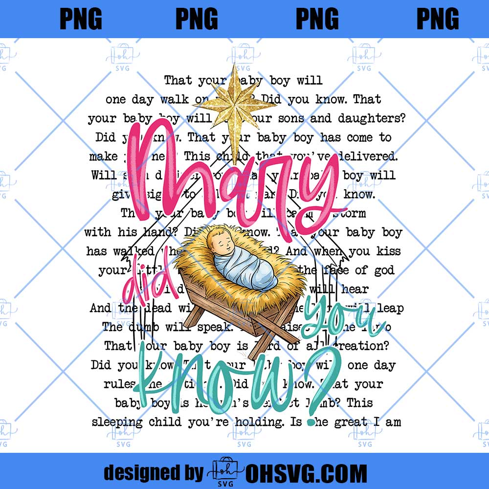 Preppy Mary Did You Know PNG, Doodle Font Christmas PNG, Faith Typewriter Quote, Christian Christmas Bible Verse Digital Download