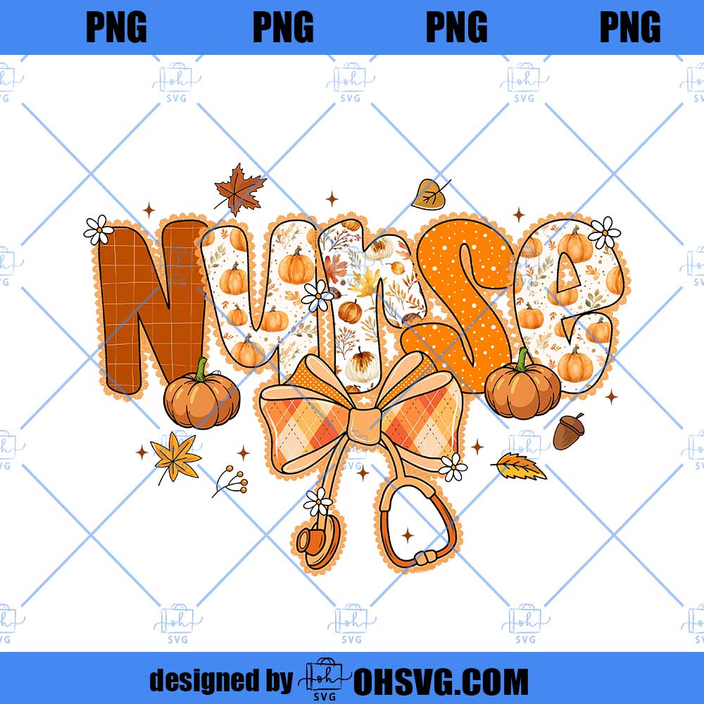 Preppy Nurse Fall Halloween PNG