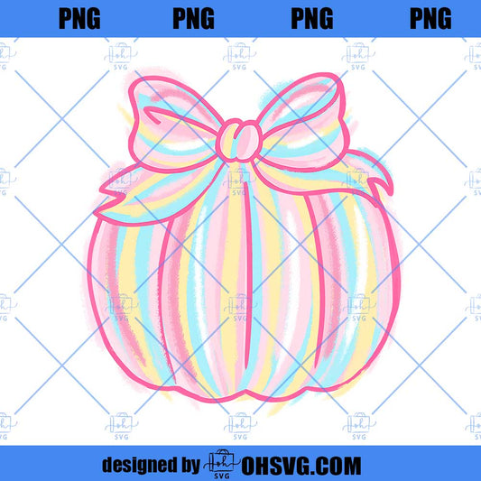 Preppy Pink Pumpkin Png, Halloween Pumpkin Coquette Png, Spooky Season Png
