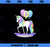 Pretty Rainbow Unicorn 8th Birthday Girl Premium PNG, Magic Unicorn PNG, Unicorn PNG