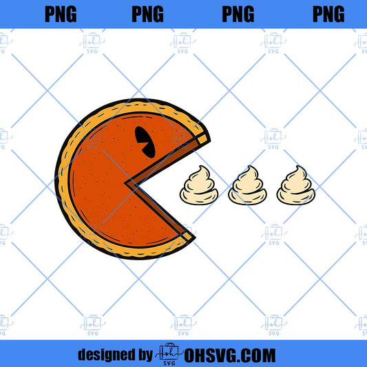 Pumpkin Pie Pac Man Funny Thanksgiving PNG, Thanksgiving Humor PNG, Pumpkin Season Pac Man Pumpkin Patch Day Gift