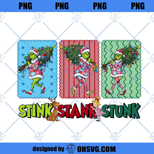 Retro Green Monster Christmas PNG, Cute Xmas Tree Png, Merry and Bright PNG, Preppy Christmas Movie Shirt Design, Merry Christmas Png