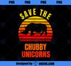 Save The Chubby Unicorns Retro Style Rhino 1 PNG, Magic Unicorn PNG, Unicorn PNG