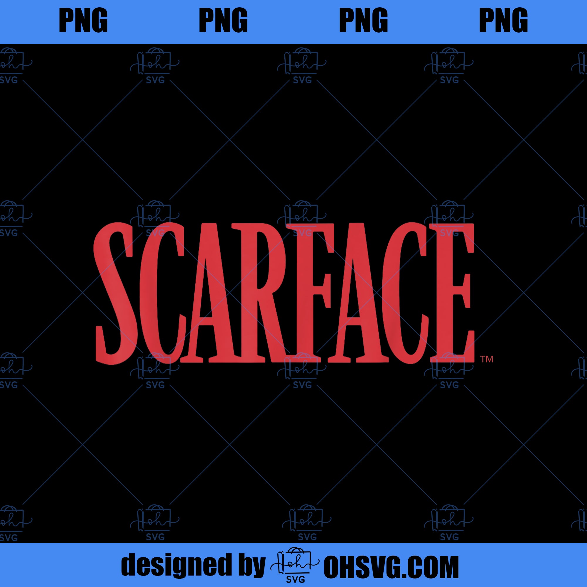 Scarface Bold Red Movie Text Graphic  PNG, Movies PNG, Scarface PNG