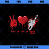 Scary Peace Love Horror Movies Chain Saw Heart PNG, Movies PNG, Horror Movies PNG