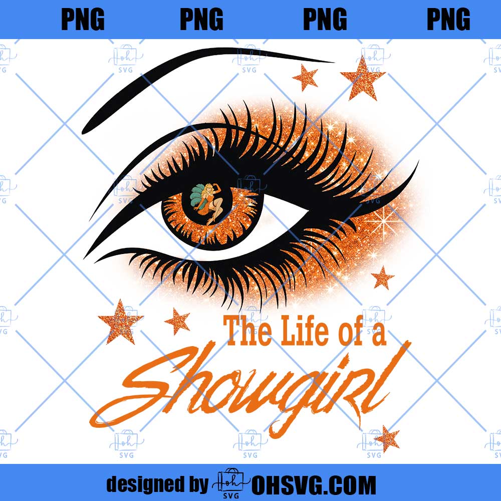 Showgirl for Fan Png, Orange Show Girl Png