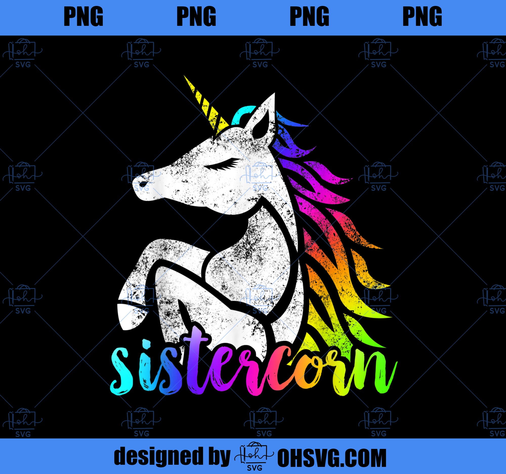 Sistercorn Unicorn Big Sister Girl Teen Women Christmas Gift PNG, Magic Unicorn PNG, Unicorn PNG