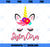 Sistercorn Unicorn Birthday for Sister PNG, Magic Unicorn PNG, Unicorn PNG