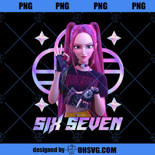 Six Seven 6 7 Meme Huntrix Saja Girls Hands Png, Funny 67 Png