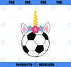 Soccicorn Funny Soccer Unicorn Pink Sparkle Girls PNG, Magic Unicorn PNG, Unicorn PNG