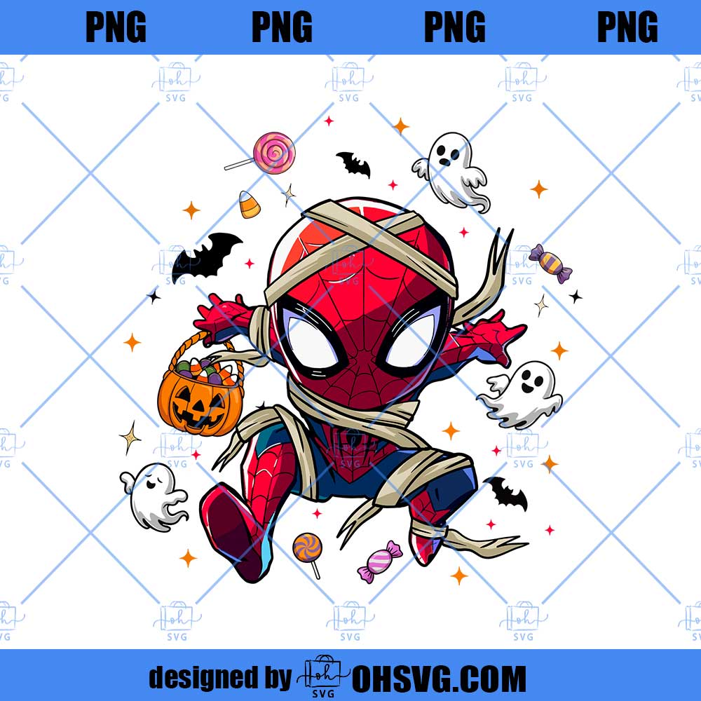 Spider Halloween Png, Kids Halloween Sublimation Design, Halloween Superhero Png, Boy Halloween Png, Trick Or Treat Png, Spooky Season Png