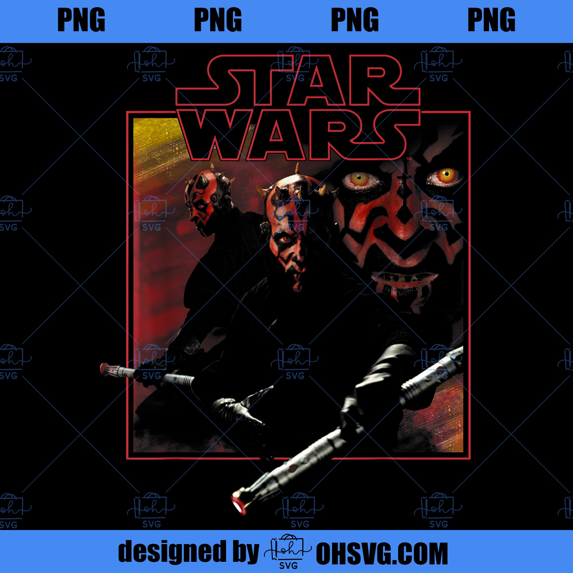 Star Wars Darth Maul Classic Movie Square Portrait PNG, Movies PNG, Star Wars PNG