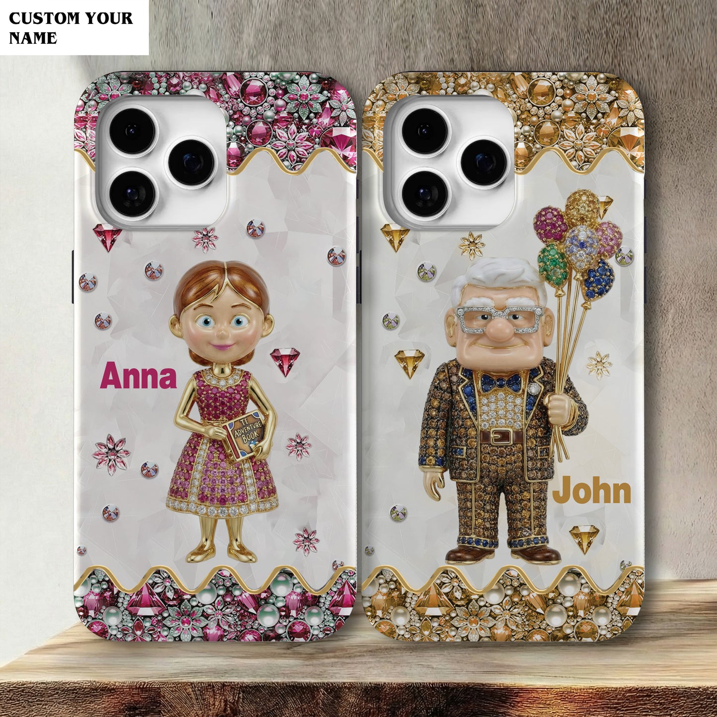 Personalized Ellie and Carl Couple Phone Case