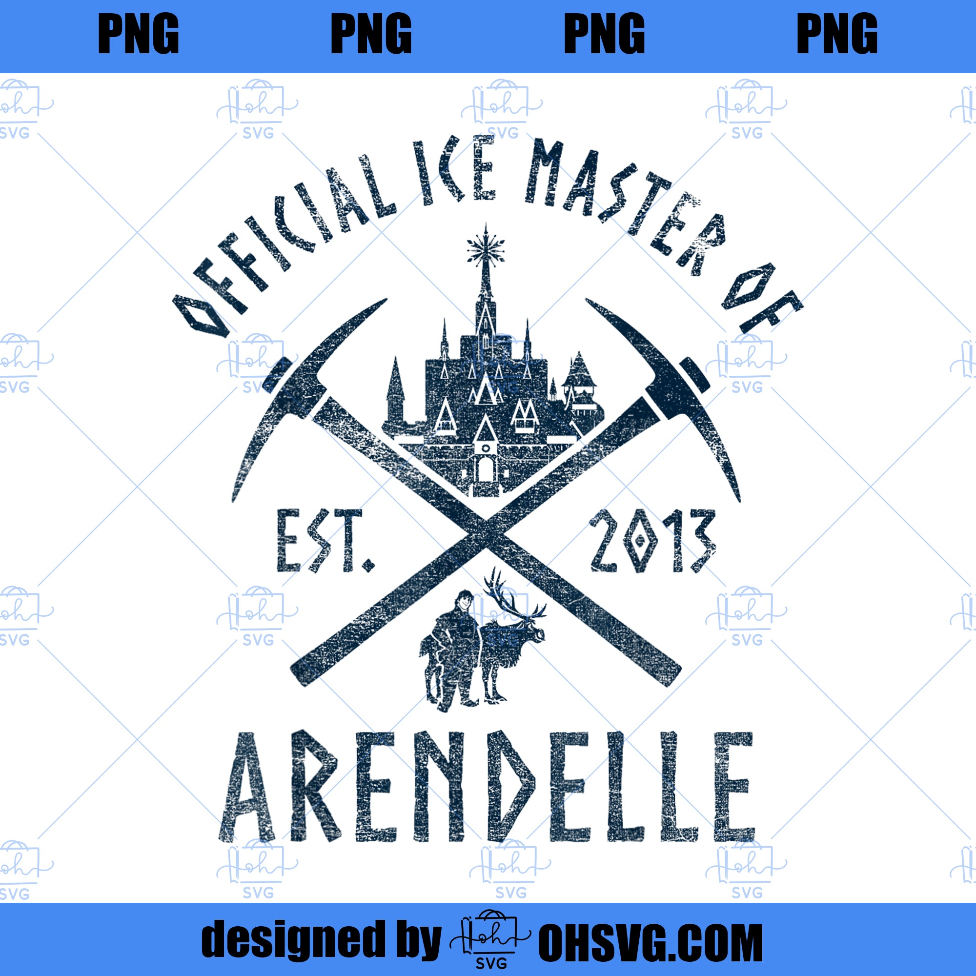 Disney Frozen Official Ice Master Of Arendelle Est. 2013 PNG, Disney PNG, Disney Frozen PNG