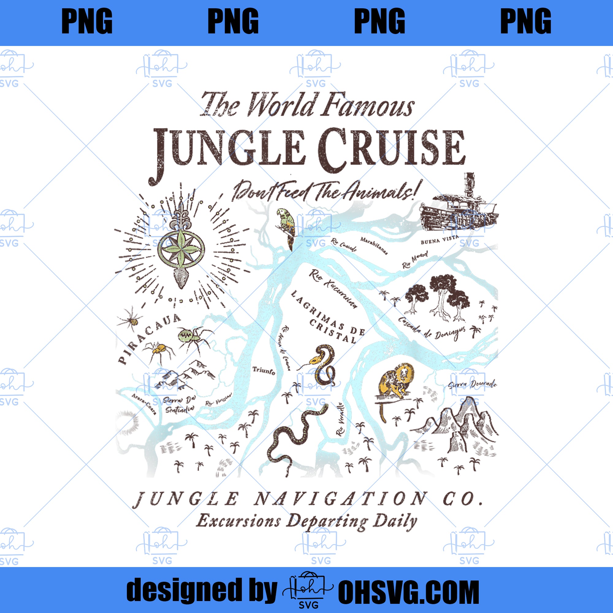 Disney Jungle Cruise World Famous Excursions Departing Daily PNG, Disney PNG, Disney Jungle PNG