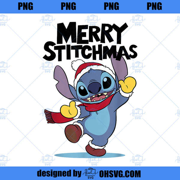 Disney Lilo Stitch Christmas Merry Stitchmas Playful Shot PNG, Disney ...