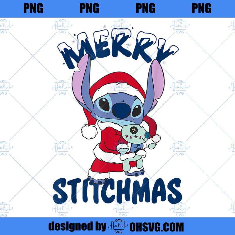 Disney Lilo Stitch Christmas Merry Stitchmas Portrait PNG, Disney PNG ...