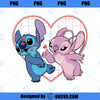 Disney Lilo and Stitch Angel Heart Kisses PNG, Disney PNG, Disney Lilo PNG