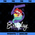 Disney Little Mermaid Ariel 5th Birthday Princess PNG, Disney PNG, ittle Mermaid PNG