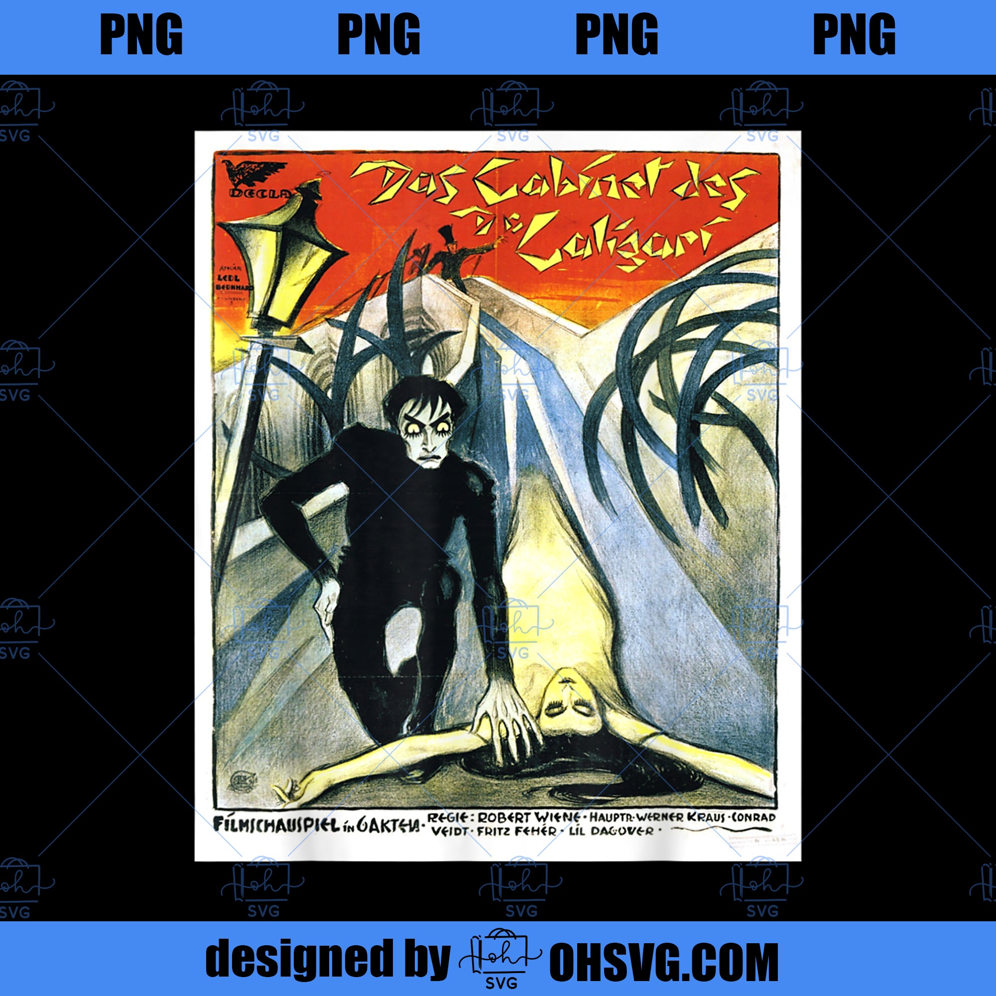 The Cabinet of Dr Caligari poster PNG, Movies PNG, The Cabinet PNG