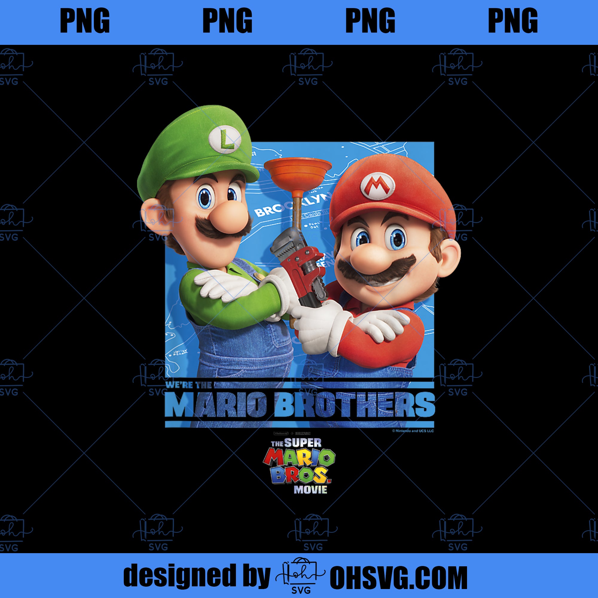 The Super Mario Bros Movie We re The Mario Brothers Poster PNG, Movies PNG, Super Mario PNG