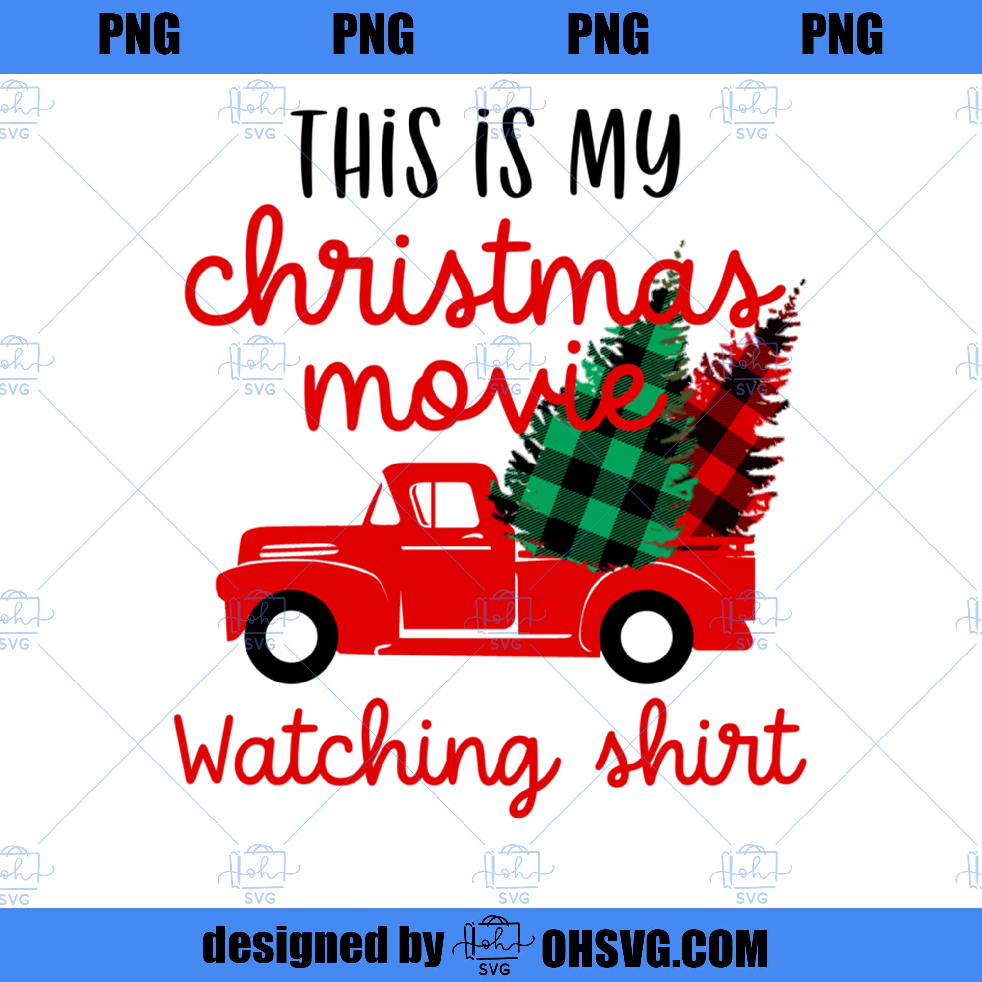 This is My Christmas Movie Watching Shirt Buffalo Plaid Tree  PNG, Movies PNG, Christmas Movie PNG