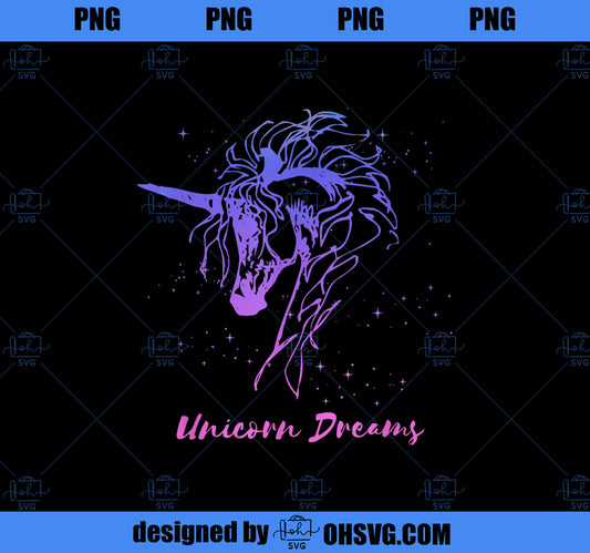UNICORN DREAMS Unicorn Lover Vintage Fantasy Art Graphic PNG, Magic Unicorn PNG, Unicorn PNG