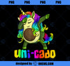 Uni Cado Dabbing Unicorn Avocado Rainbow Girl Birthday Gift PNG, Magic Unicorn PNG, Unicorn PNG