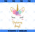 Unicorn Aunt Shirt, Aunt of the Birthday Girl Gift PNG, Magic Unicorn PNG, Unicorn PNG