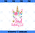 Unicorn Aunt of the Birthday Girl Shirt Matching Party Tee PNG, Magic Unicorn PNG, Unicorn PNG