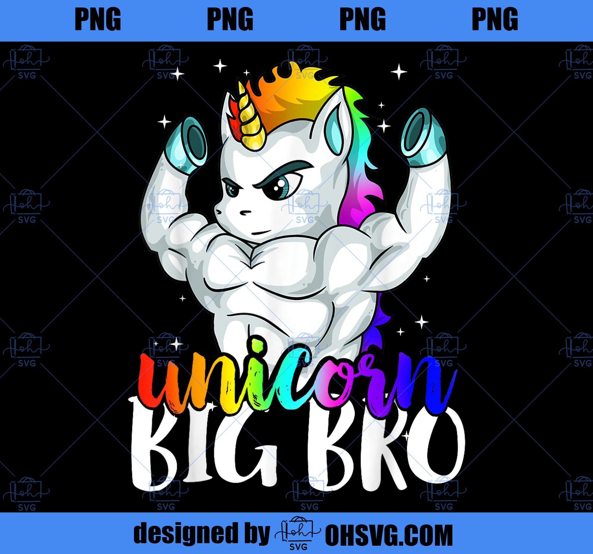 Unicorn Big Bro Brothercorn of Unicorn Sister Girl Boys Gift PNG, Magic Unicorn PNG, Unicorn PNG