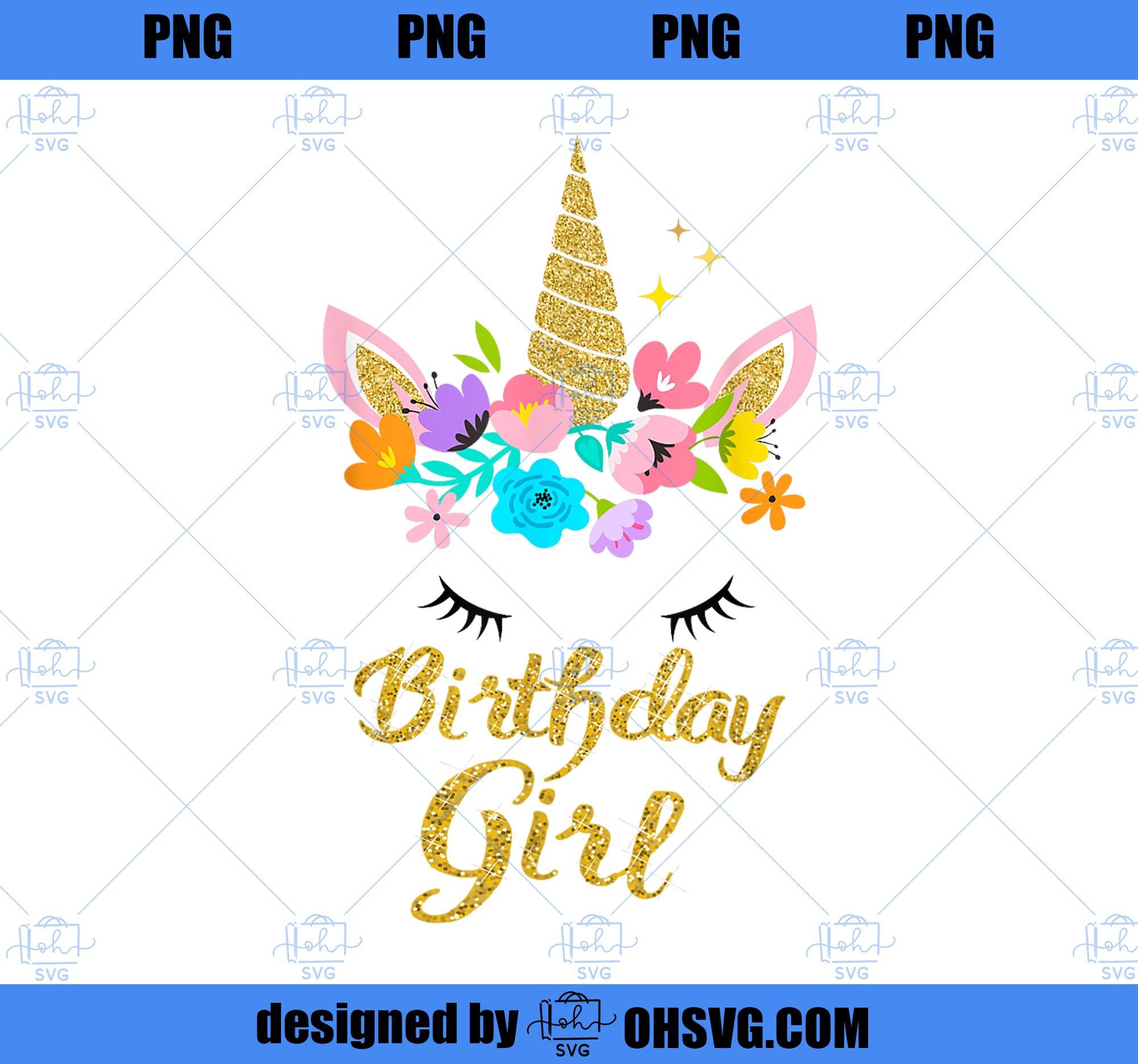 Unicorn Birthday Girl Gift Birthday Present For Girl PNG, Magic Unicorn PNG, Unicorn PNG